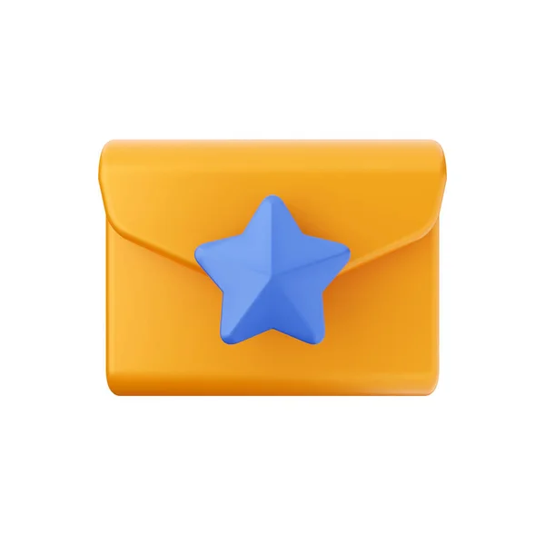 Wektor Niebieski Ikona Mail Izolowanym Białym Tle — Zdjęcie stockowe