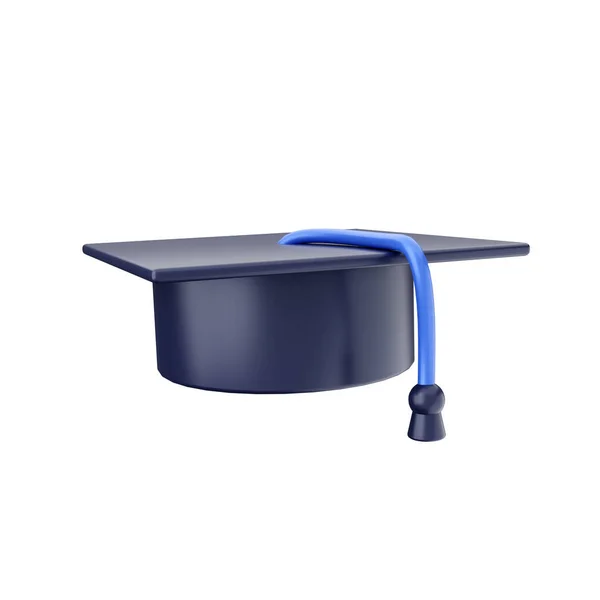 Sombrero Graduación Aislado Blanco —  Fotos de Stock