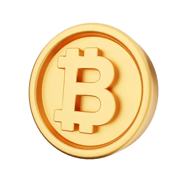 Bitcoin Izolált Ikon — Stock Fotó