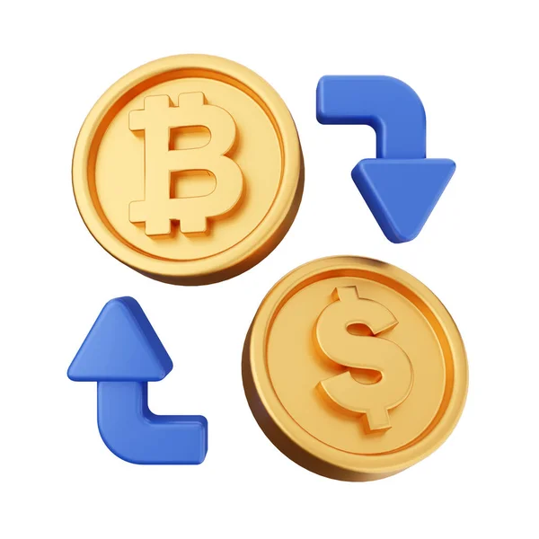 Set Bitcoin Cryptocurrency Signs — Stock Photo, Image