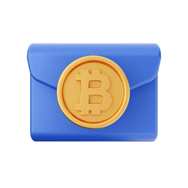Isometric Bitcoin Icon Vector Illustration — Stock Photo, Image
