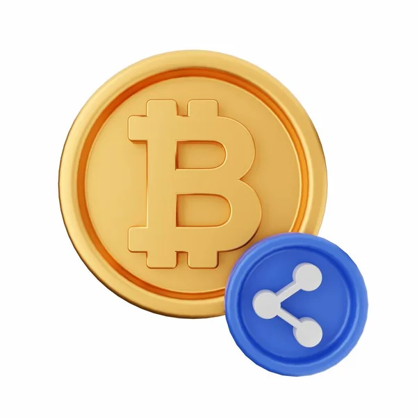 Kriptovaluta Bitcoin Bitcoin Szimbólummal — Stock Fotó