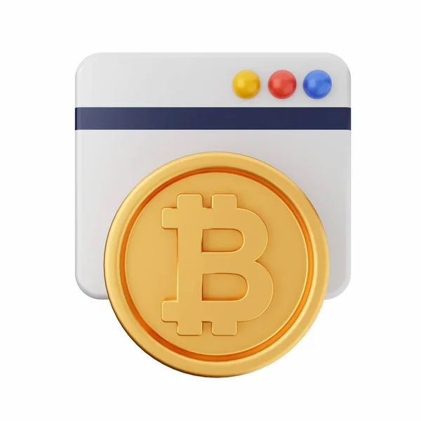 Bitcoin Ikon Isometrisk Stil Vektor Illustration — Stockfoto