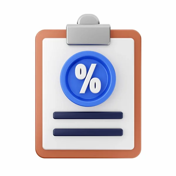 Ilustración Del Signo Porcentaje Azul Con Porcentaje Porcentaje Aislado Sobre — Foto de Stock