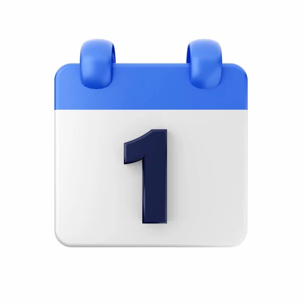 Calendario Icono Azul —  Fotos de Stock