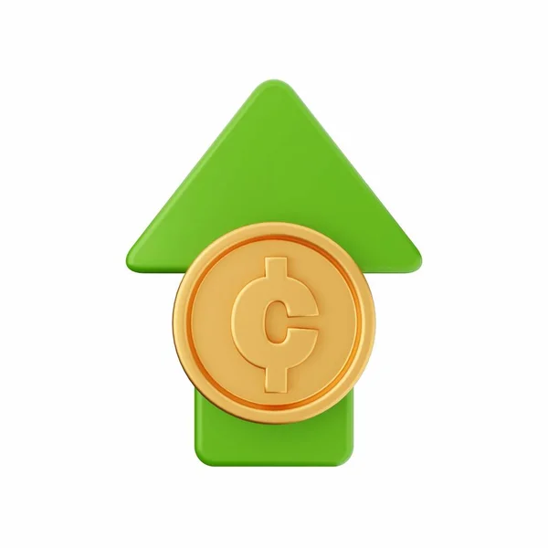 stock image 3 d render of green dollar sign 