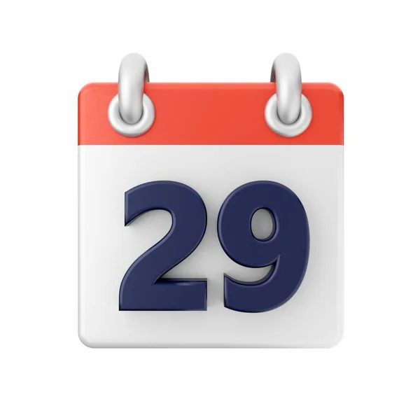Rendering Del Calendario Date — Foto Stock