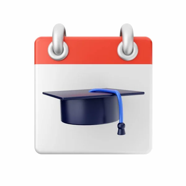 Ilustración Una Gorra Graduación Con Una Gorra Azul Diploma —  Fotos de Stock