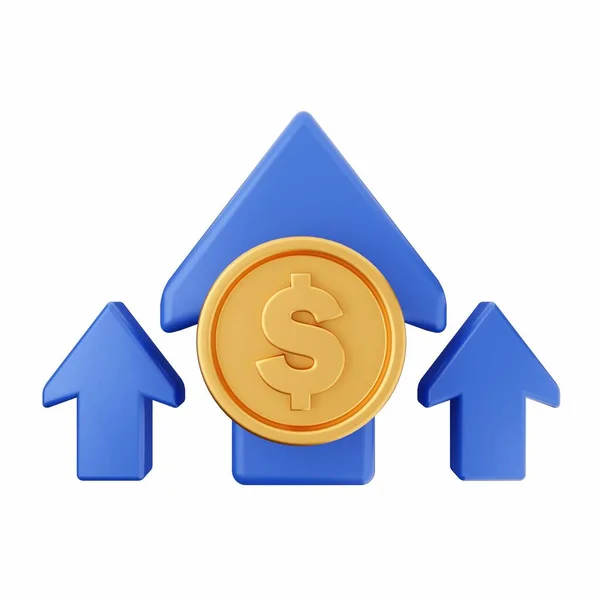 Dolarové Znamení Šipka Ilustrace — Stock fotografie