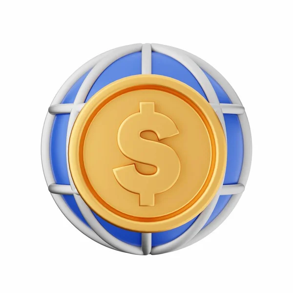 Moneta Znakiem Dolara Utylizacja — Zdjęcie stockowe
