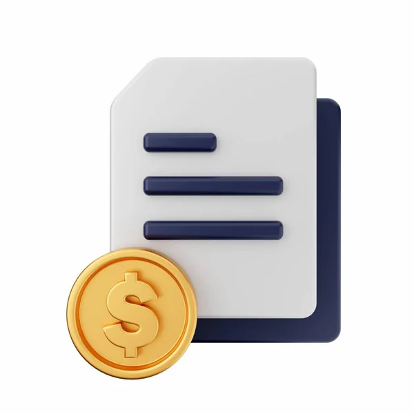 Render Illustration Isolated Coin Icon Dollar Sign — 스톡 사진