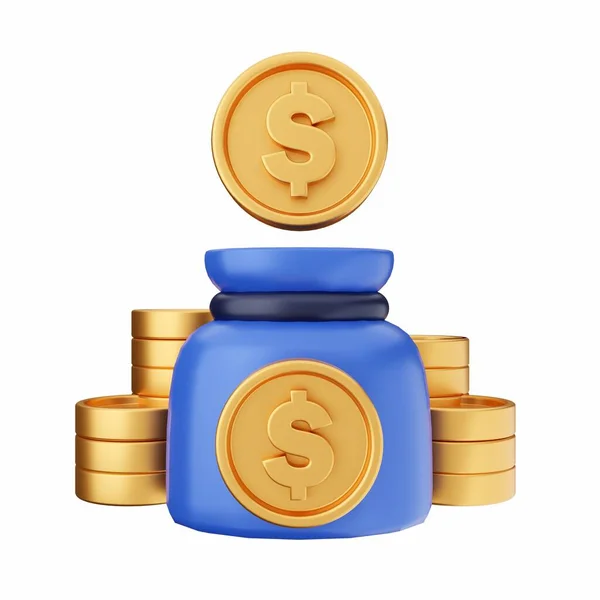 Goldmünze Mit Dollarzeichen Abbildung — Stockfoto