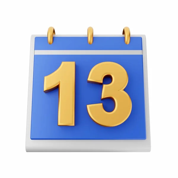 Icona Del Calendario Isolata Sfondo Blu — Foto Stock