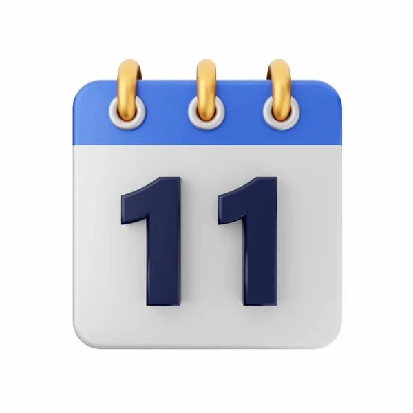 Número Calendario Calendario Azul —  Fotos de Stock