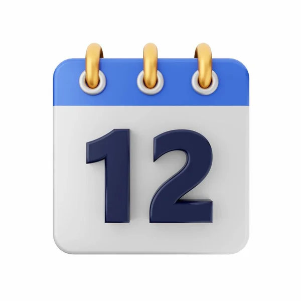 Kalenderdatum Auf Weißem Hintergrund Rendering Date Wird Als Datumshintergrund Einem — Stockfoto