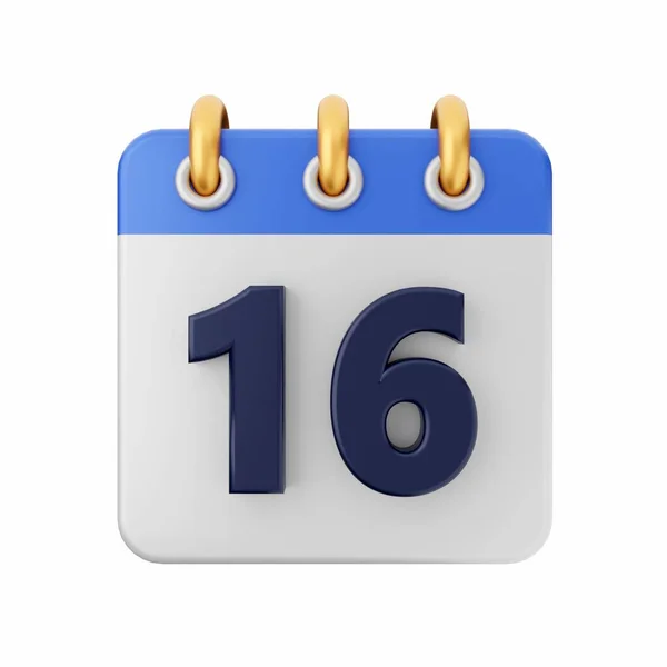 Calendario Con Numero Rendering — Foto Stock