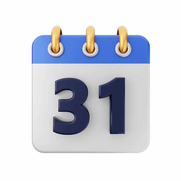 Renderizar Azul Icono Del Calendario — Foto de Stock
