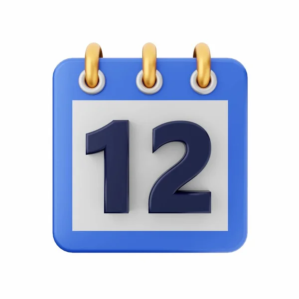 Calendar Date White Background — Stock Photo, Image
