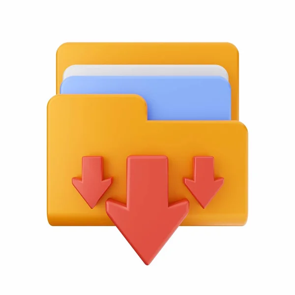Ikona Folderu Plików Izometryczny Styl — Zdjęcie stockowe
