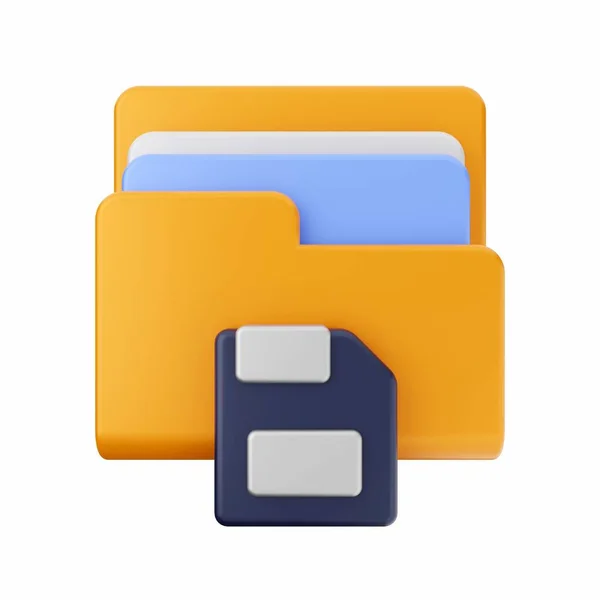 Isometric Vector Icon Folder Data Storage Data Storage Concept — Stock Photo, Image