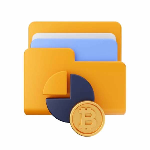 Illustration Bitcoin Mining Kriptovaluta Bitcoin Koncepció — Stock Fotó