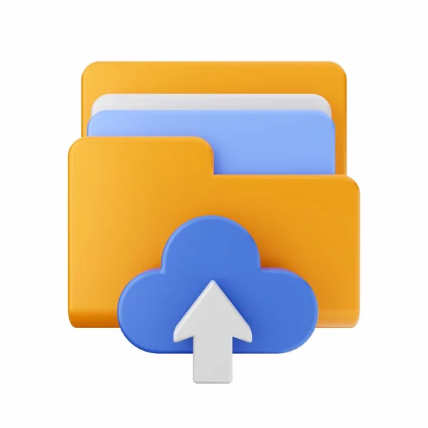 Renderowanie Folderu Plików Koncepcją Przechowywania Danych — Zdjęcie stockowe