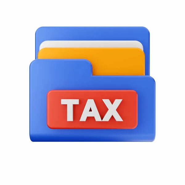 Rendering Tax Symbol Isolated Icon White — Stock Photo, Image