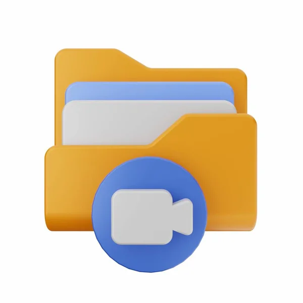 File Folder Icon Isometric Style — Stock Photo, Image