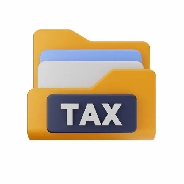 Účetní Koncepce Daňový Symbol Izolovaný Bílém Pozadí Vykreslená Ilustrace — Stock fotografie