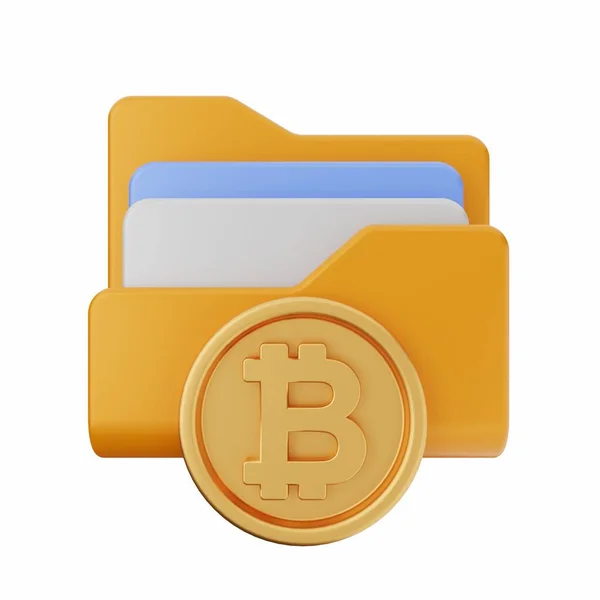 Bitcoin Pénztárca Bitcoin Érmével Cryptocurrency Érme Vektor Illusztráció — Stock Fotó