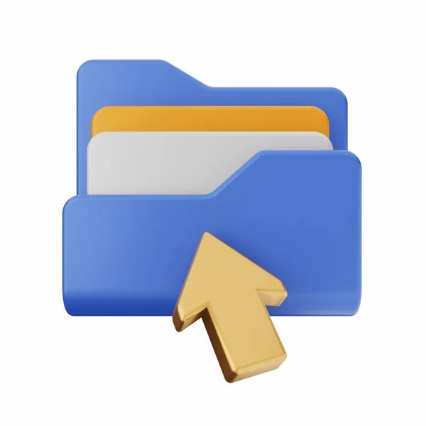 Renderowanie Niebieskiego Folderu — Zdjęcie stockowe
