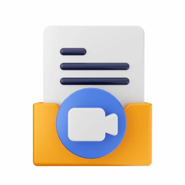 3 d render of file icon