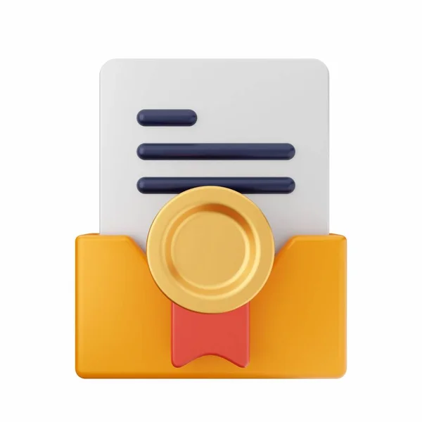 Render Mail Notification Icon — Stock Photo, Image