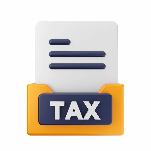 税务文件矢量图标 — 图库照片