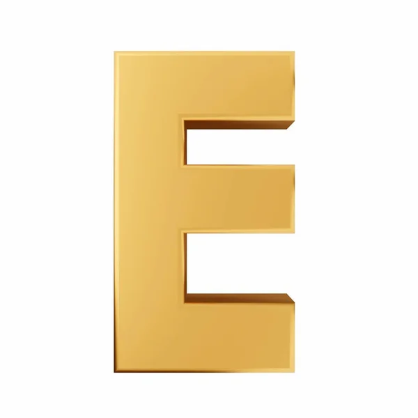 Χρυσό Γράμμα Απομονωμένο Λευκό Φόντο Χρυσό Αλφάβητο — Φωτογραφία Αρχείου