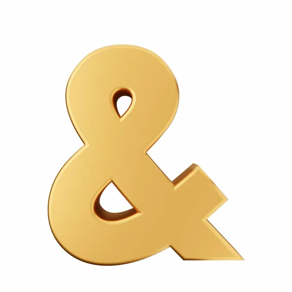 Render Golden Alphabet — Stock Photo, Image