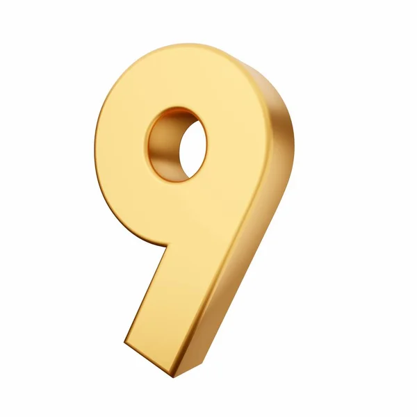 Число Золото Число Рендеринг Число Рендеринг — стоковое фото