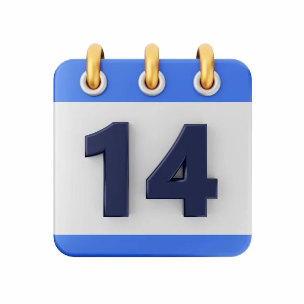 Icona Del Calendario Rendering Data — Foto Stock
