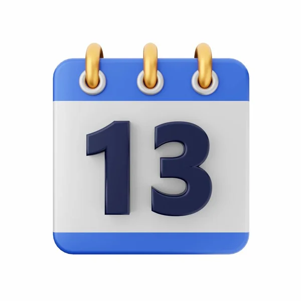 Calendar Icon White Background Rendering Image — Stock Photo, Image