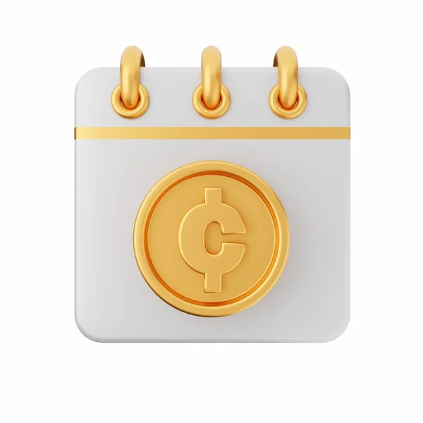 Moneta Oro Con Simbolo Della Valuta Della Moneta Isolato Uno — Foto Stock