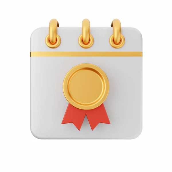 Золотий Трофей Значок Ілюстрація Ізольована Білому Тлі — стокове фото