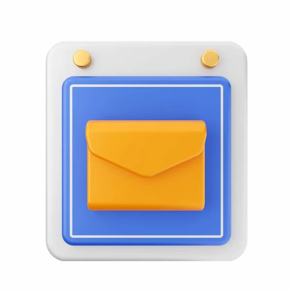 Ícone Envelope Com Uma Carta — Fotografia de Stock