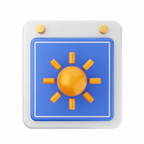 Render Sun Sun Icon — Stock Photo, Image