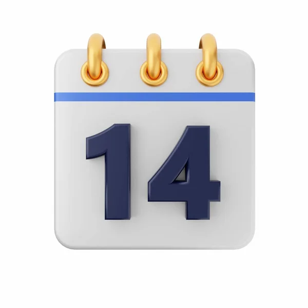 Icona Del Calendario Rendering — Foto Stock