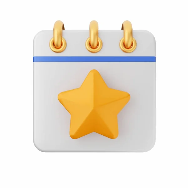 Render Blue Star Badge Golden Ribbon — Stock Photo, Image
