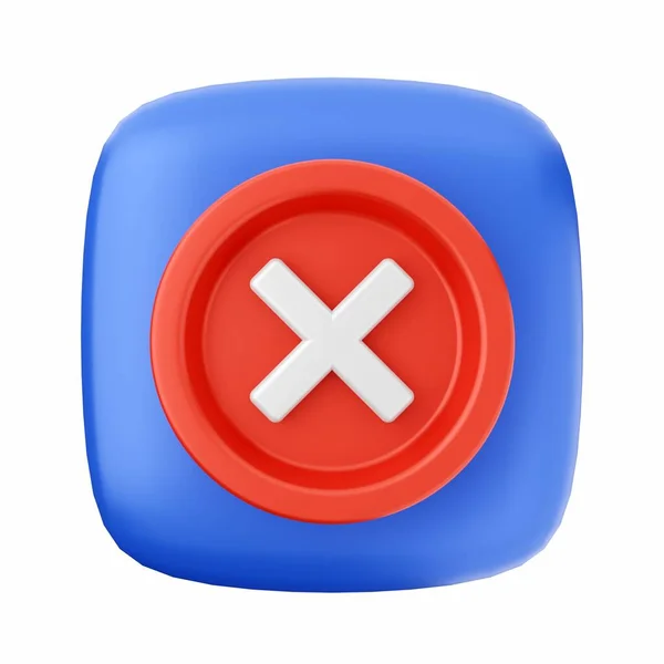 Голубая Кнопка Красным Крестом — стоковое фото