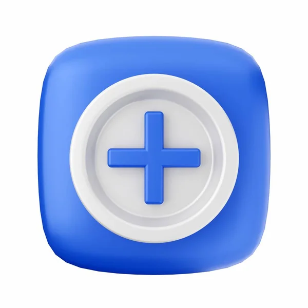 Add Right Blue Icon Render — Stock Photo, Image