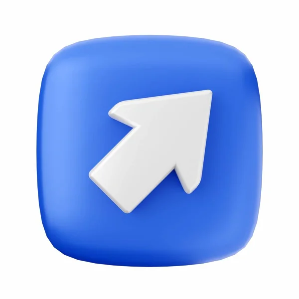 Arrow Blue Square Web Icon — Stock Photo, Image
