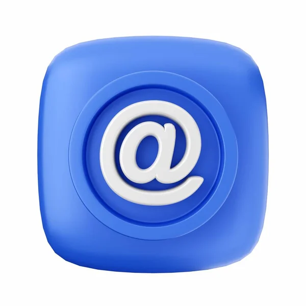电子邮件标牌蓝色3D图标 — 图库照片