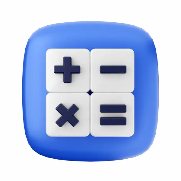 Calculator Icon Rendering — Stock Photo, Image